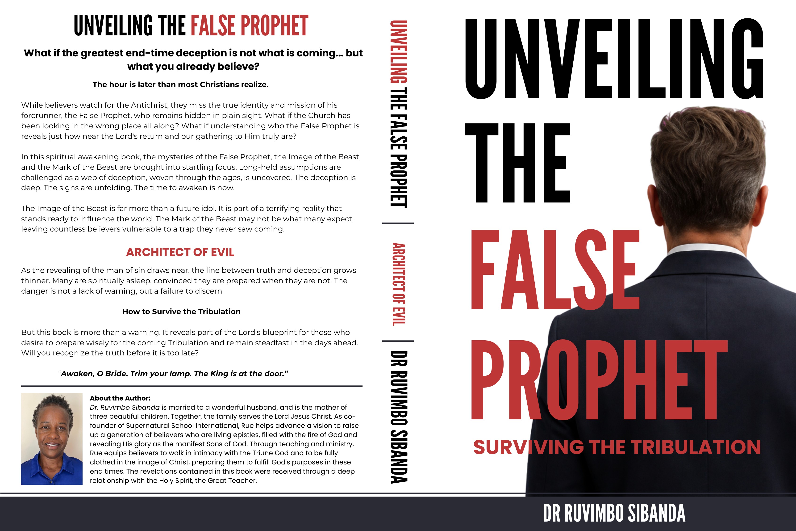 Full jacket of Unveiling the False Prophet: Surviving the Tribulation by Dr Ruvimbo Sibanda
